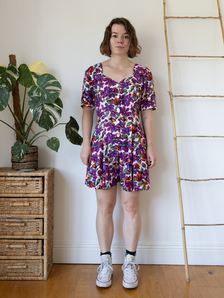 90s Cross Back Playsuit - M