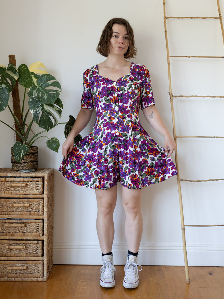 90s Cross Back Playsuit - M