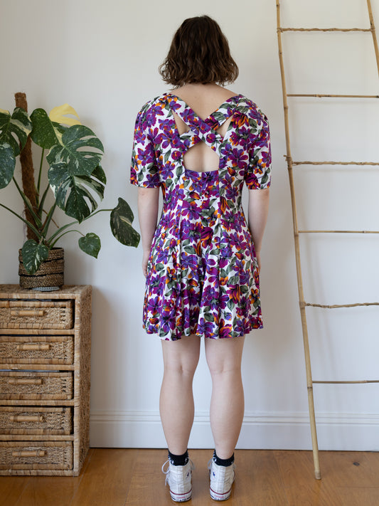 90s Cross Back Playsuit - M