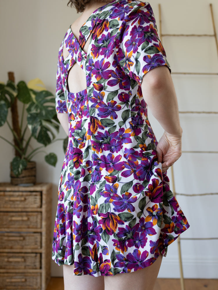 90s Cross Back Playsuit - M