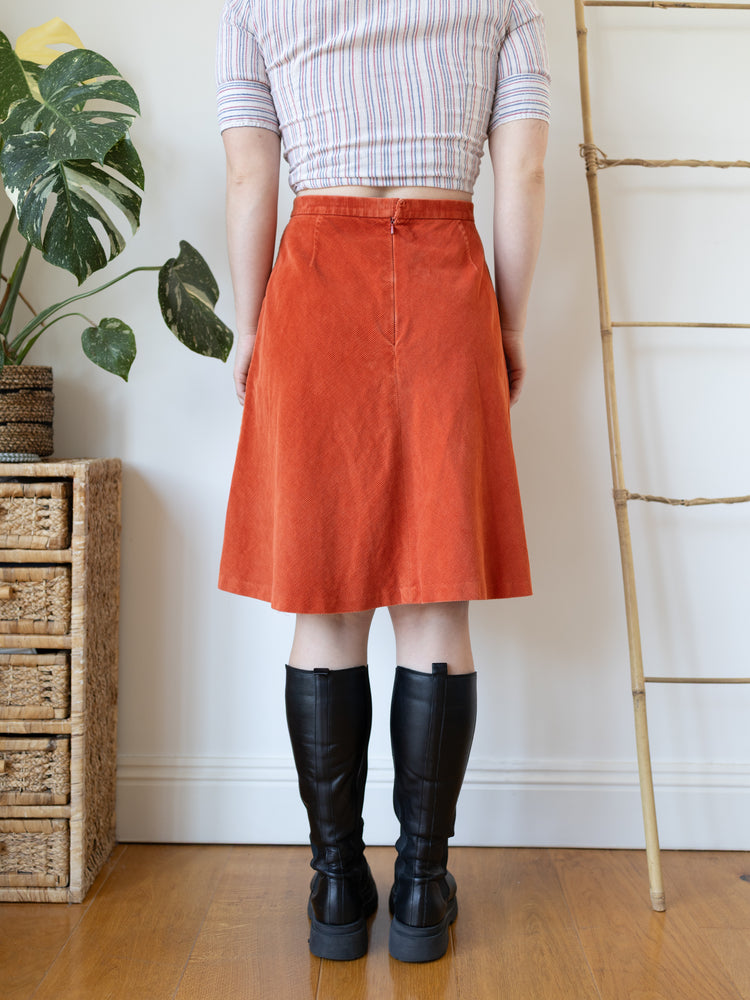 70s St Michael Corduroy Skirt - 30"