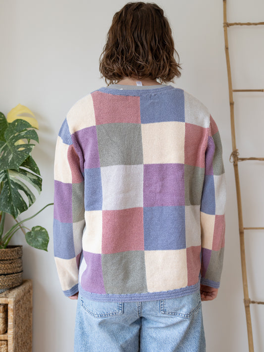 90s Orvis Patchwork Pastel Jumper - L