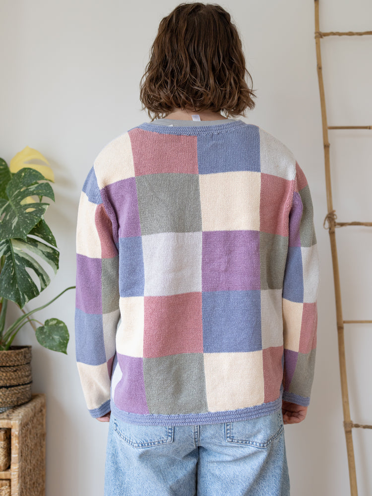 90s Orvis Patchwork Pastel Jumper - L