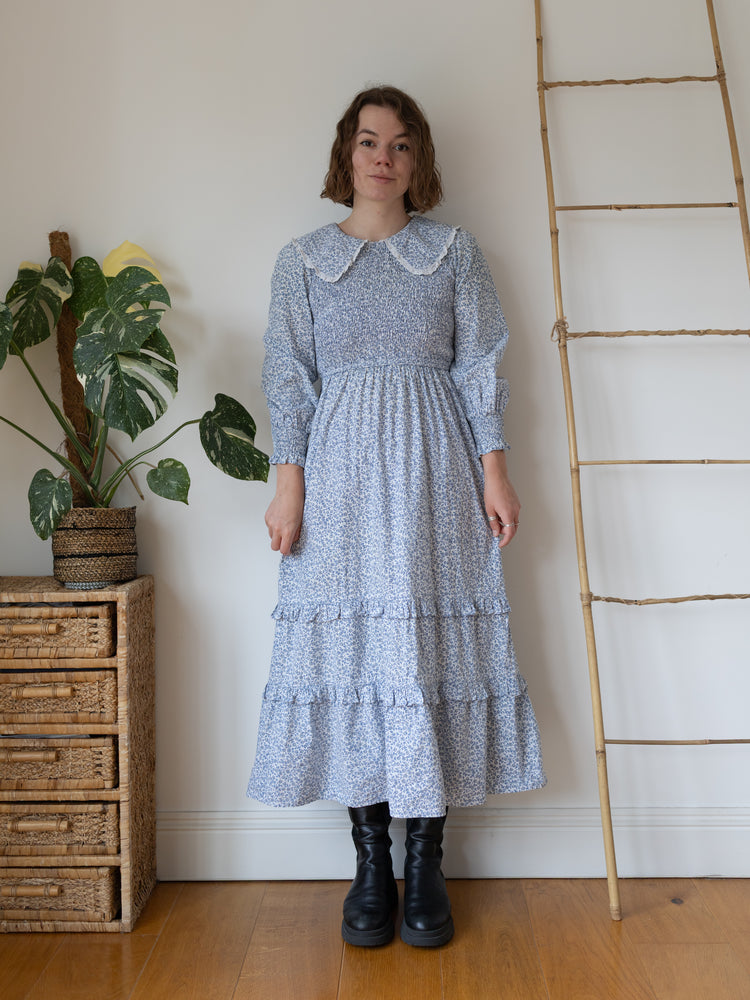 Pink City Prints 70s Style Cotton Dress