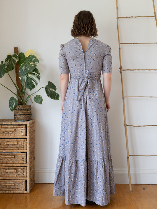 70s Topshop Mauve Floral Maxi Dress