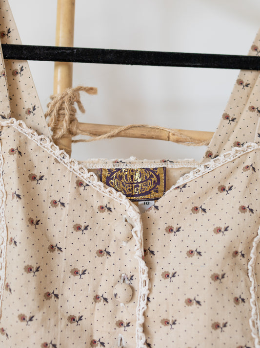 70s Marion Donaldson Floral Crop Top - XS