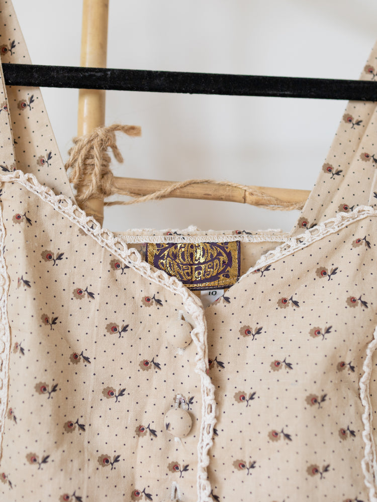 70s Marion Donaldson Floral Crop Top - XS