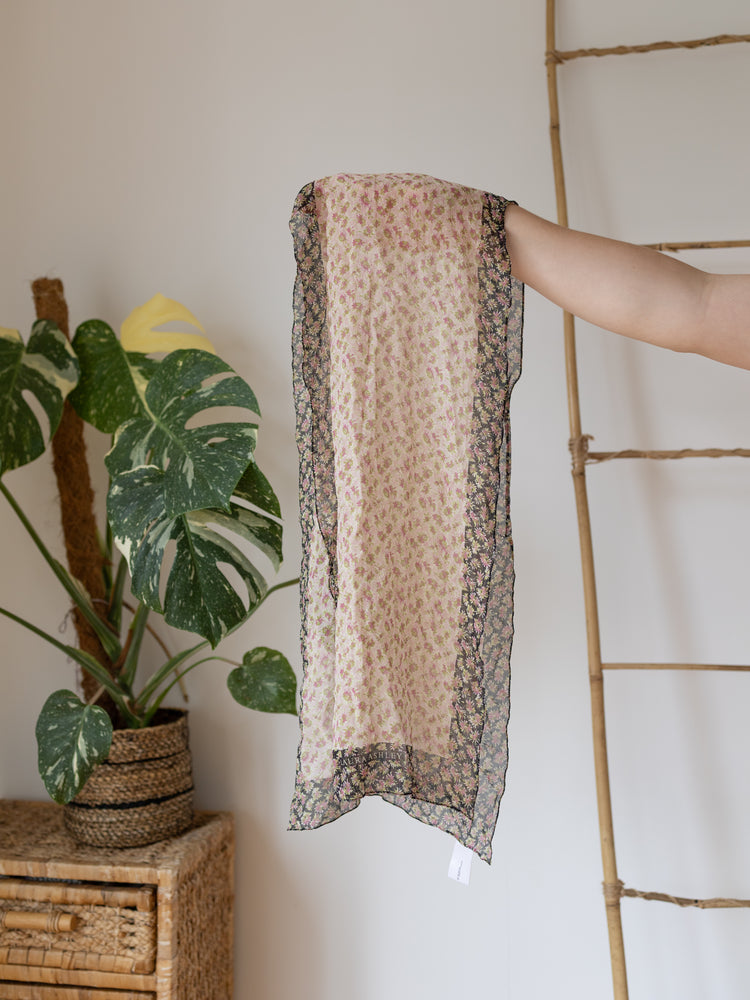 Laura Ashley Floral Silk Scarf