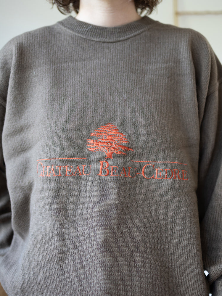 80s Embroidered Wool Jumper - XL