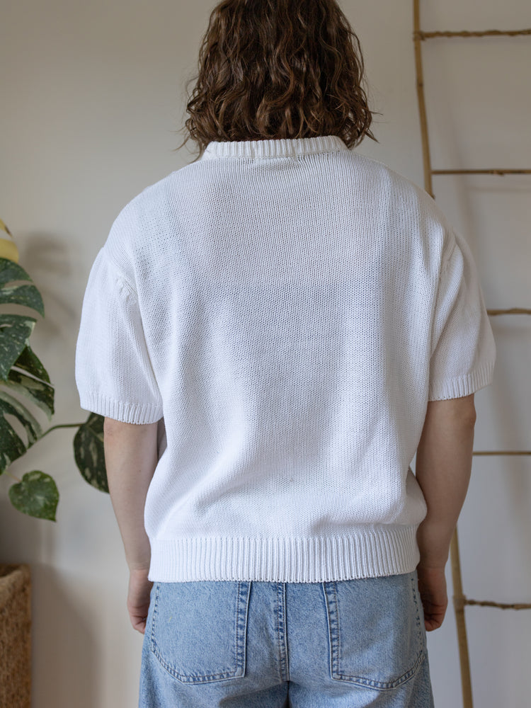 90s Strawberry Knitted Top - M