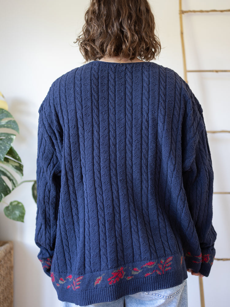 90s Northern Reflections Cabin Print Cardigan - XXL