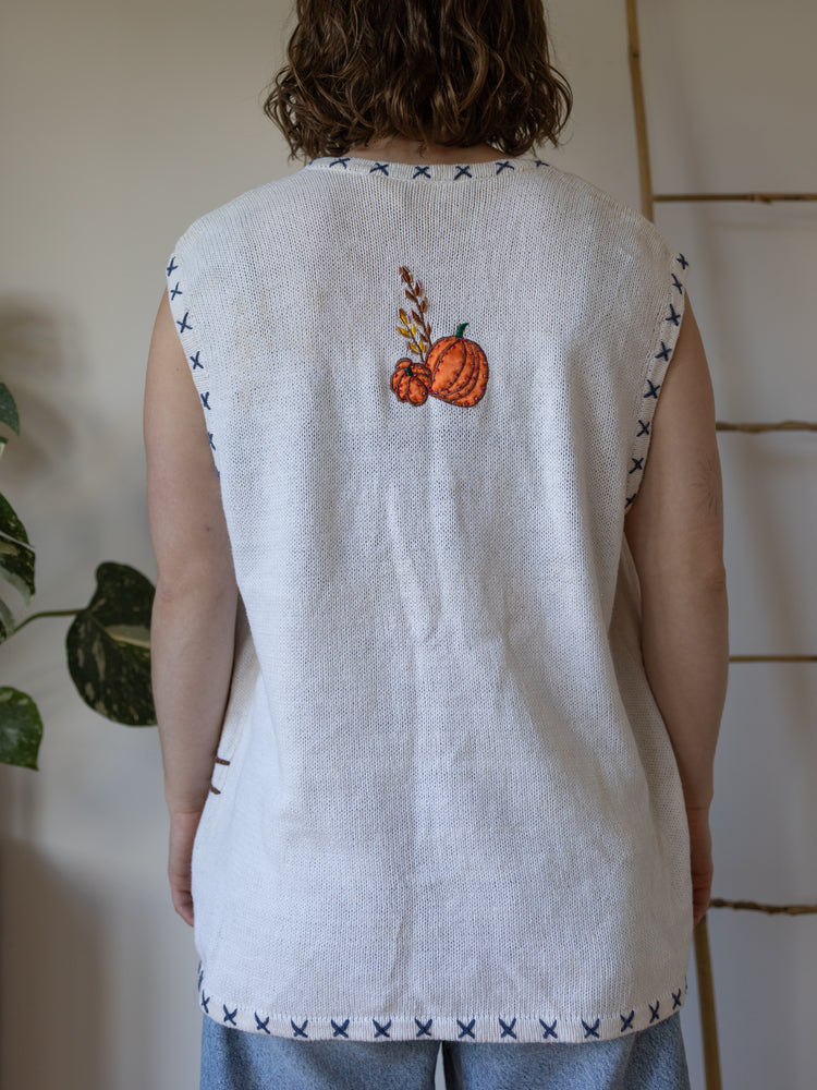 90s Scarecrow Embroidered Vest - XL