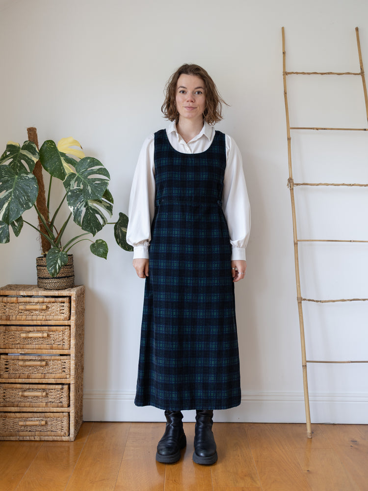 90s Bobbie Brooks Tartan Cord Dress - S