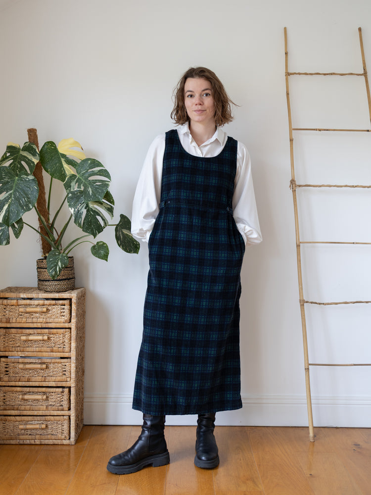 90s Bobbie Brooks Tartan Cord Dress - S