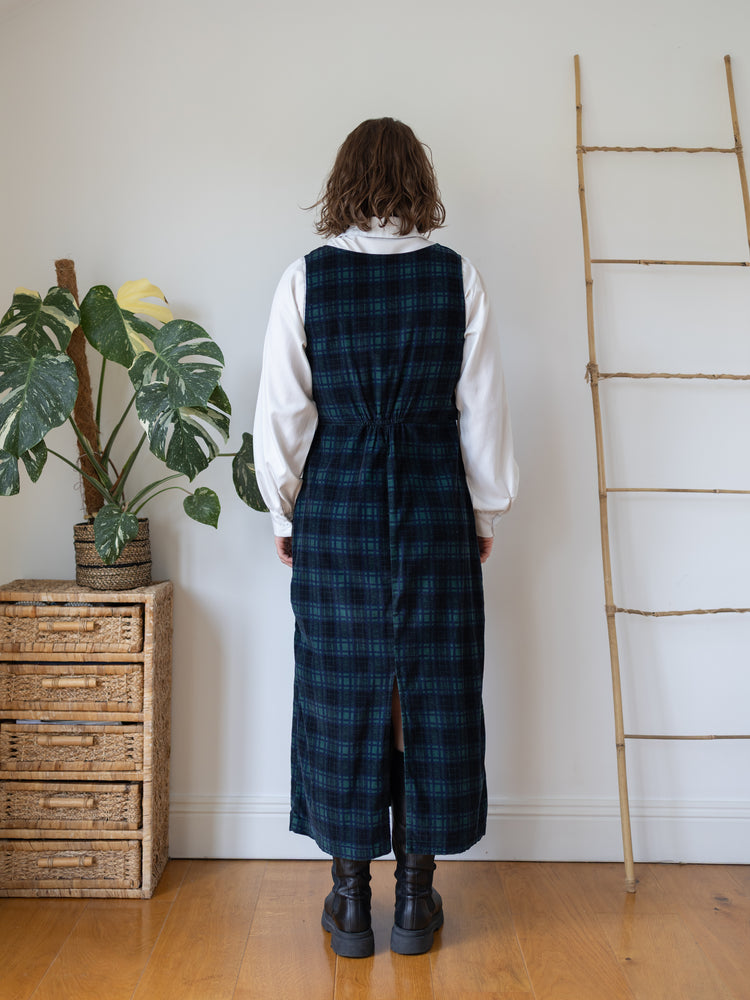 90s Bobbie Brooks Tartan Cord Dress - S