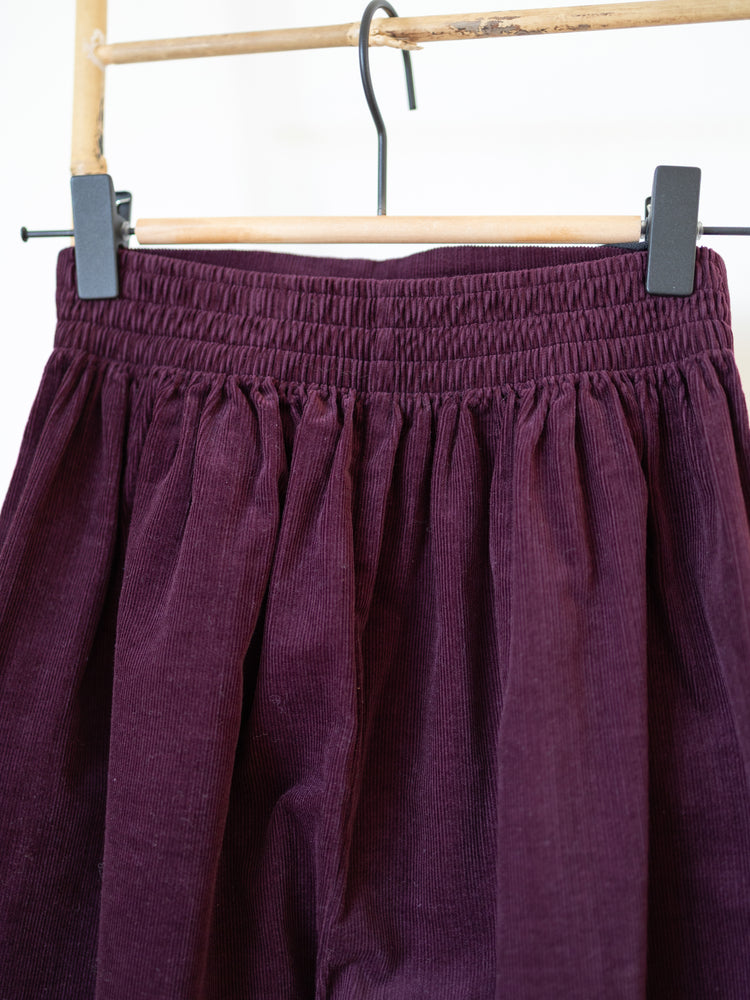 80s Wine Red Corduroy Trousers - XS