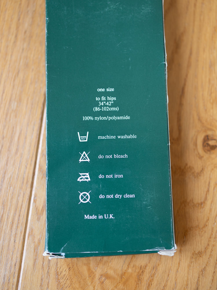80s Laura Ashley Ribbed Tights Winter White - One Size