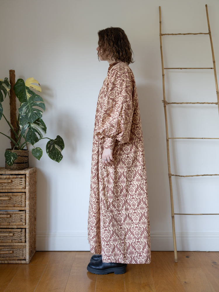 60s Laura Ashley Kaftan Dress - One Size