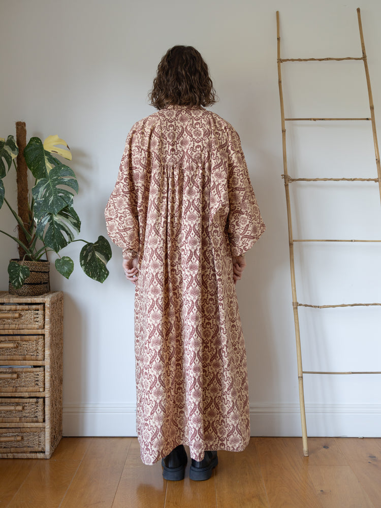60s Laura Ashley Kaftan Dress - One Size