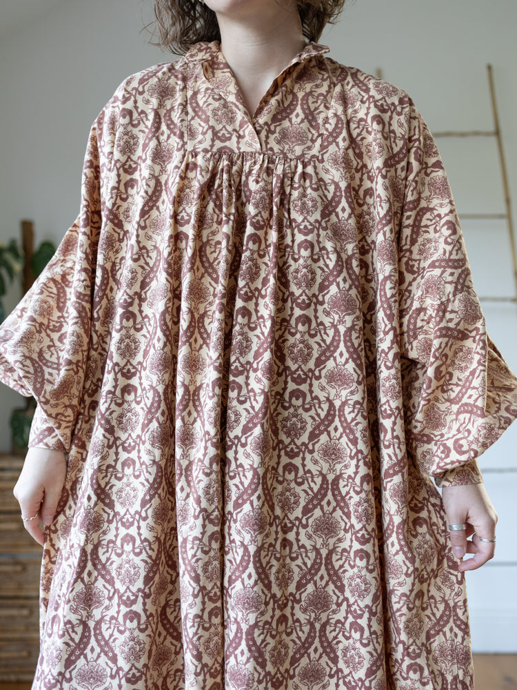 60s Laura Ashley Kaftan Dress - One Size