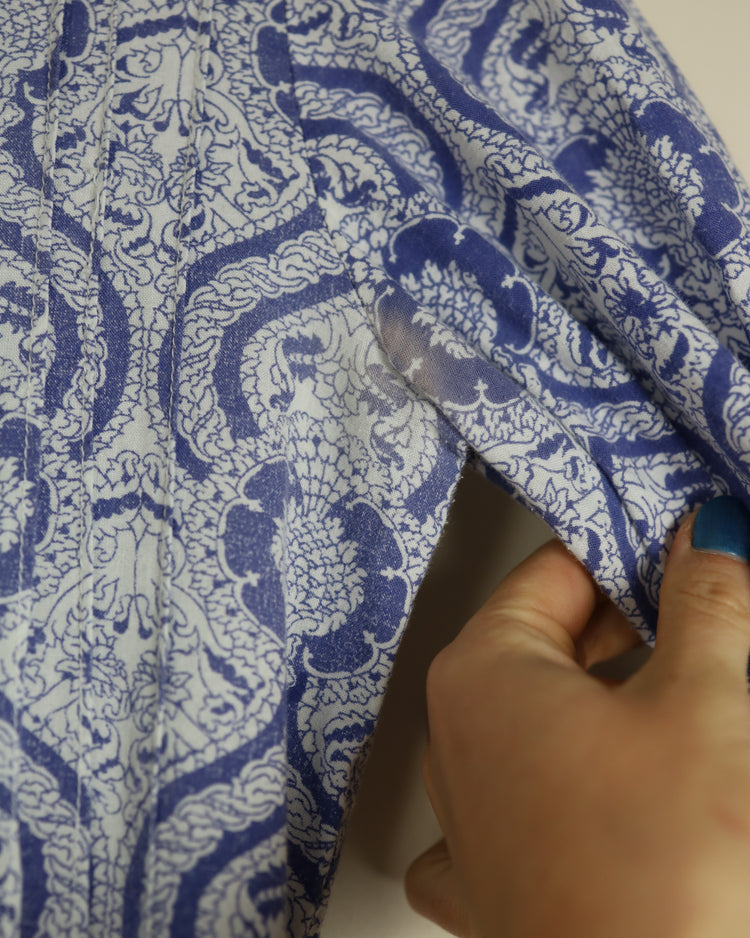 Laura Ashley Blue Patterned Maxi Dress - S