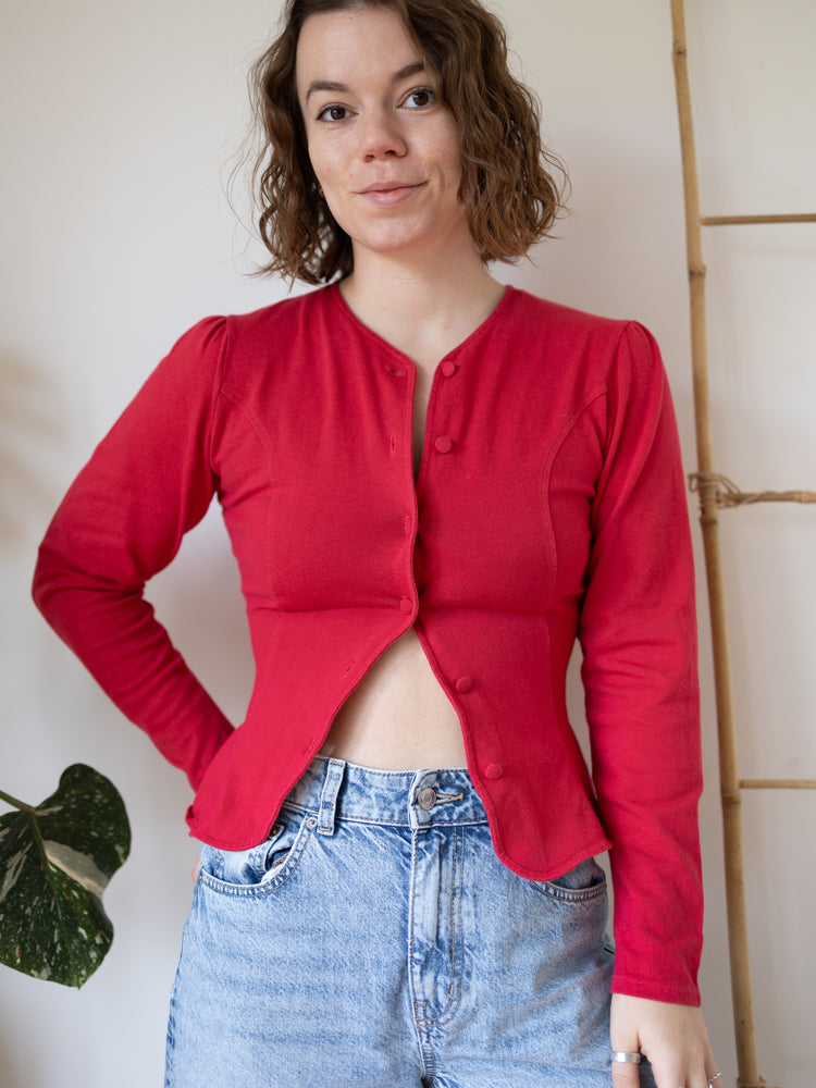 80s Laura Ashley Pink Cardigan - XS