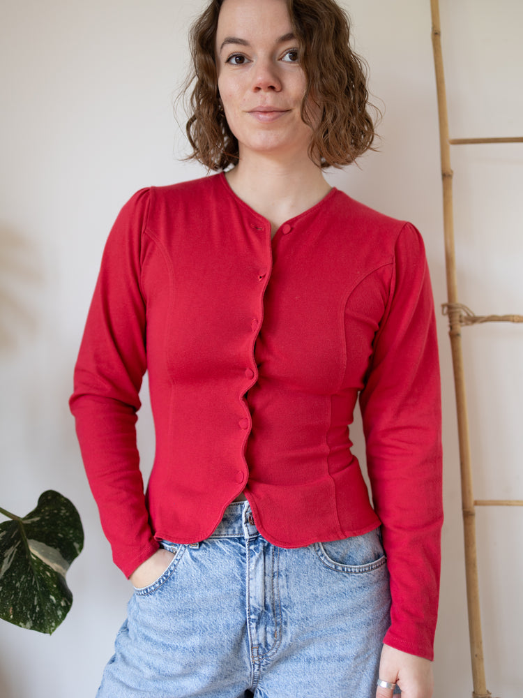 80s Laura Ashley Pink Cardigan - XS