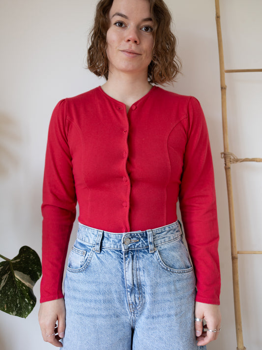 80s Laura Ashley Pink Cardigan - XS