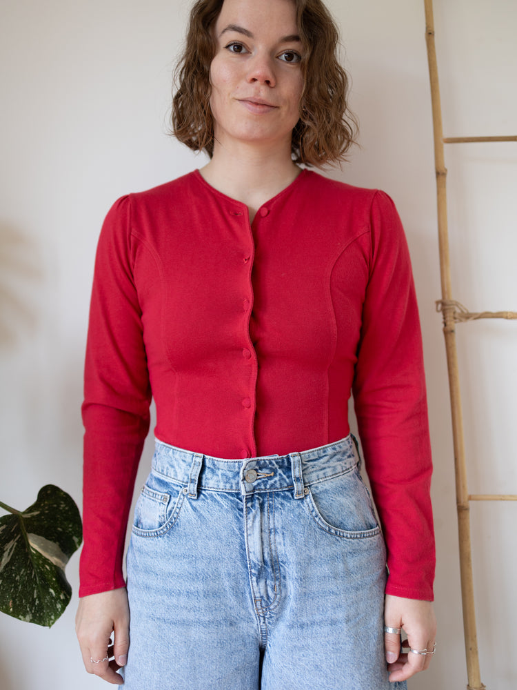 80s Laura Ashley Pink Cardigan - XS