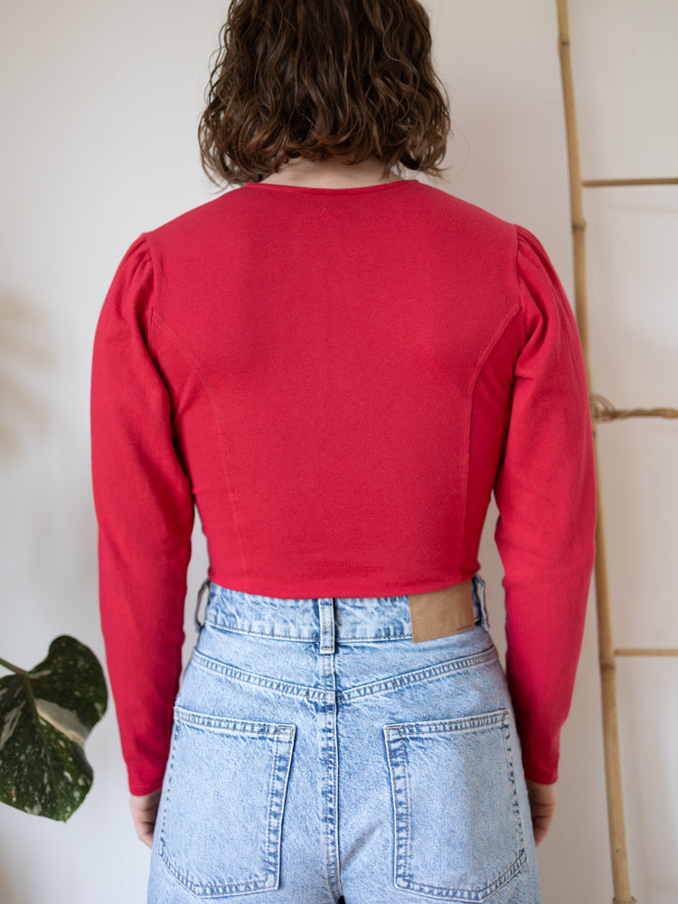 80s Laura Ashley Pink Cardigan - XS