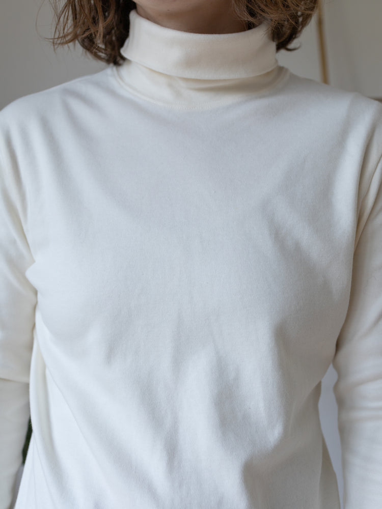 90s Laura Ashley White Turtleneck - L