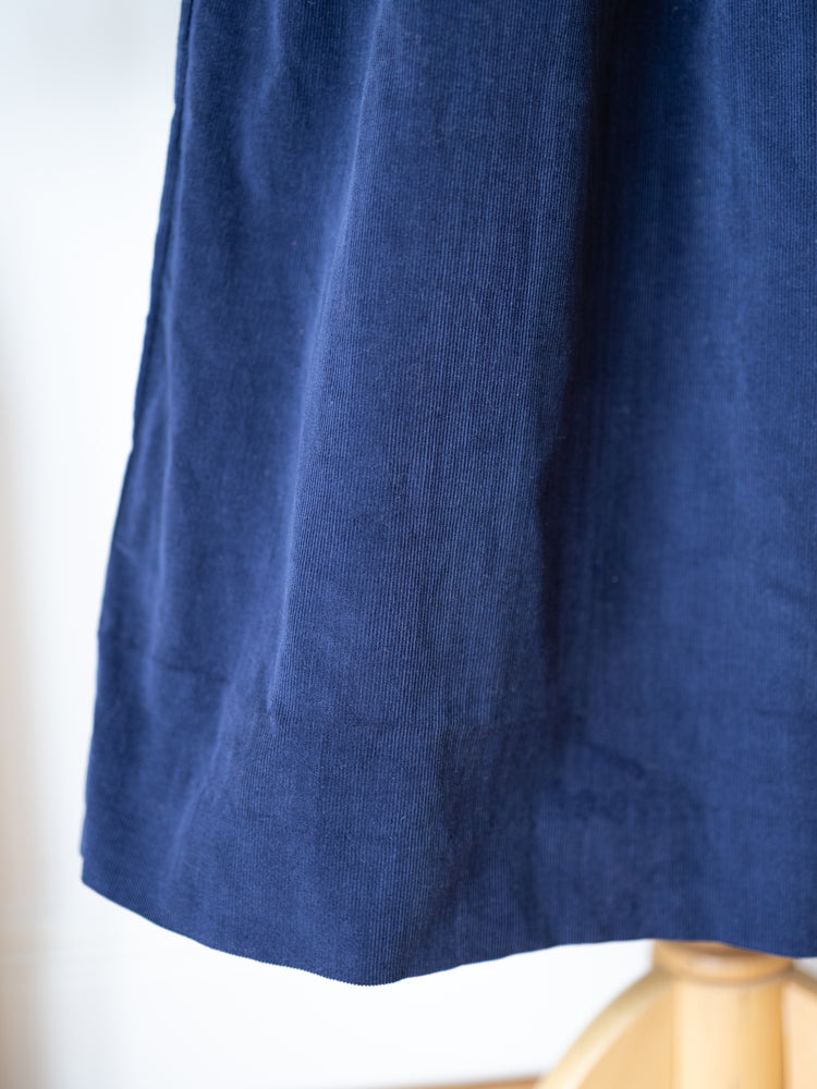 80s Laura Ashley Navy Corduroy Skirt - 25"