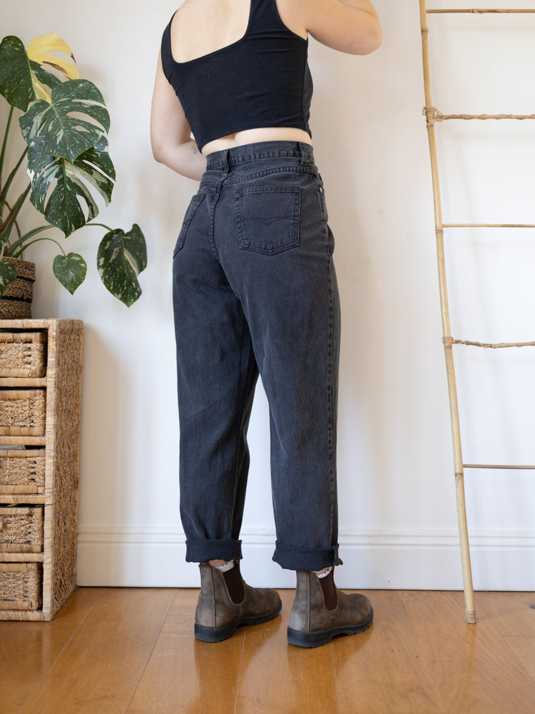 90s St Michael Black Mum Jeans - 32"