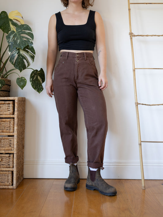90s Zena Brown Mum Jeans - 27"