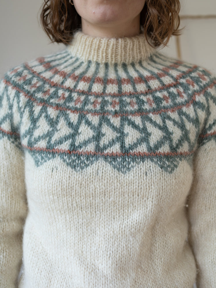 90s Pastel Icelandic Wool Jumper - S