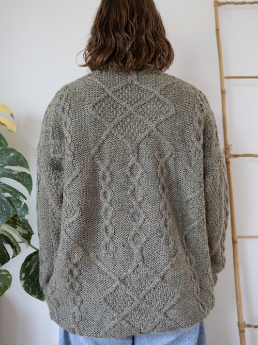 90s Acorn Green Sheep Jumper - XL