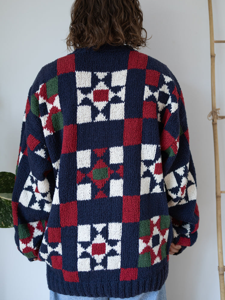 90s Tommy Hilfiger Hand Knitted Jumper - XXL