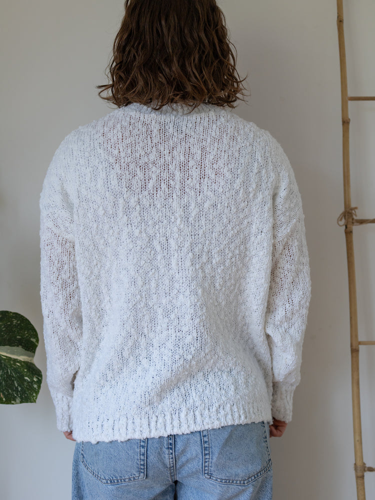 90s Miss Sparks White Fruit Jumper - M