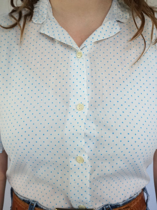 Tiny Star Print Shirt - XS