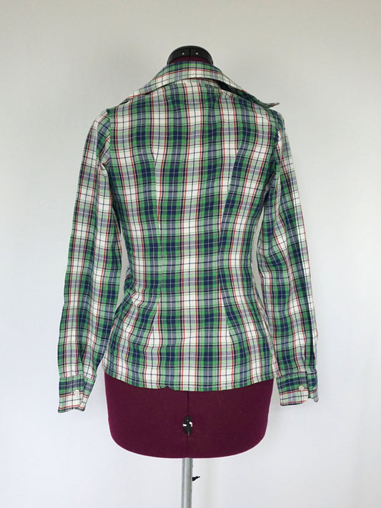 Green Checkered Shirt - XXS