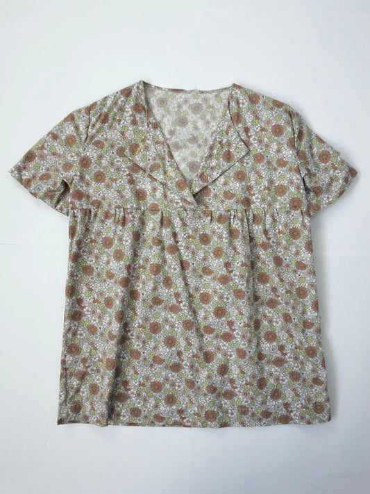 Floral Cotton Smock Shirt - XS